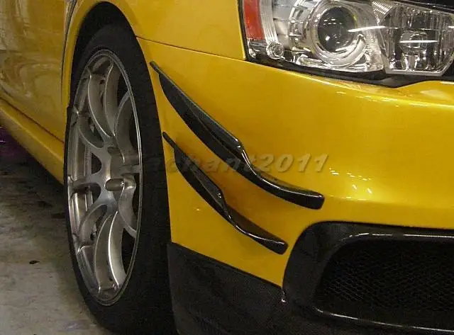 Автомобильные аксессуары модификация автомобиля карбоновый передний бампер Canard подходит для Mitsubishi Lancer EVO 10 EVO X 2008-2012