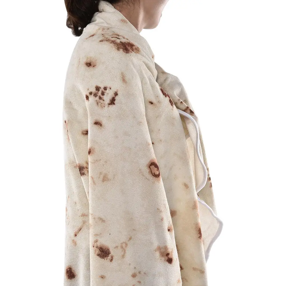 Мягкое тортильское одеяло ковер с надписью круглый маленький Burrito для офиса дома