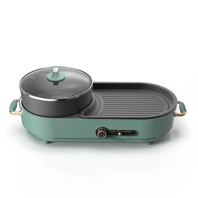 

Электрический гриль 2 в 1 с разделителем и двойным ароматом Shabu.