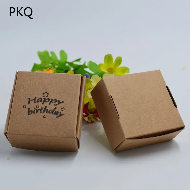 10 шт. мыло ручной работы в коробке коричневая крафт-бумага коробка спасибо