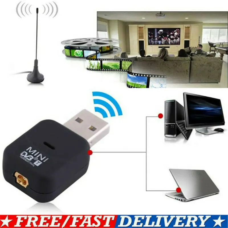 USB2.0 DVB T цифровой SDR tv HD Мобильный приемник программный ключ тюнера