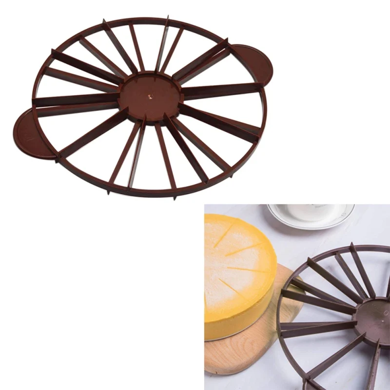 Круглый 10/12 кусок хлеба разделитель торта равная часть Резак Пластиковый ломтик