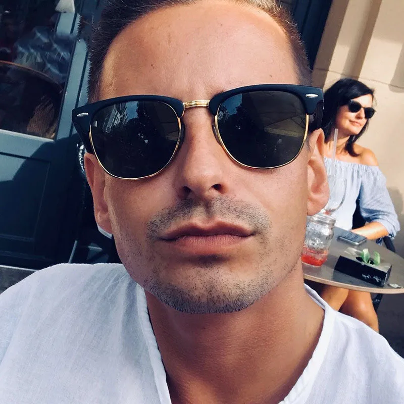 Поляризованные классические рисовые солнцезащитные очки для ногтей