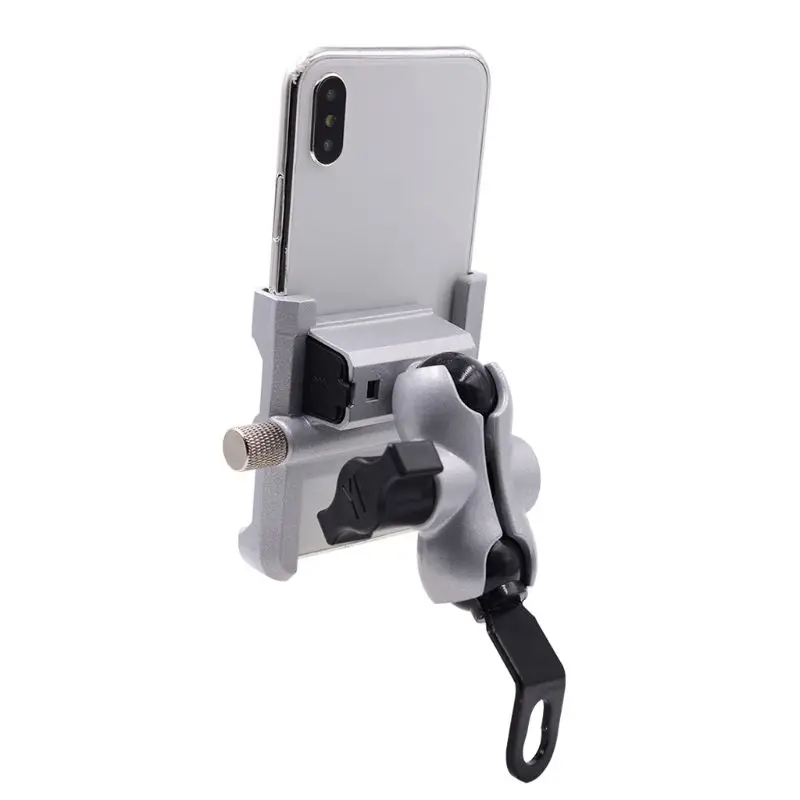 Водонепроницаемый металлический мотоциклетный смартфон с QC 3,0 USB быстрое зарядное устройство мотоциклетный зеркальный держатель для samsung