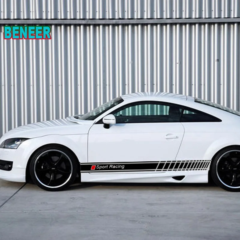 2 шт./лот автомобильный боковой корпус наклейка для Audi Sline quatrro A1 A4 A5 A3 A6 A8 A7 Q3 Q5 Q7 TT S3