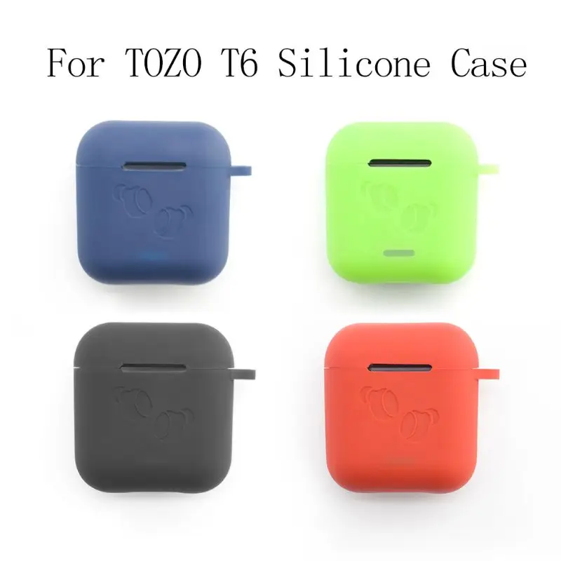 Funda protectora de silicona a prueba de polvo, caja de carga para auriculares TOZO T6