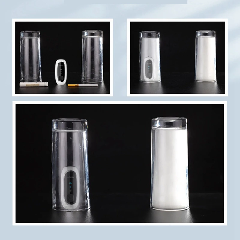 

2Pcs Usb Portable Air Purifier, Personal Hanging Necklace with Negative Ion Air Freshener-No Radiation - Black & White