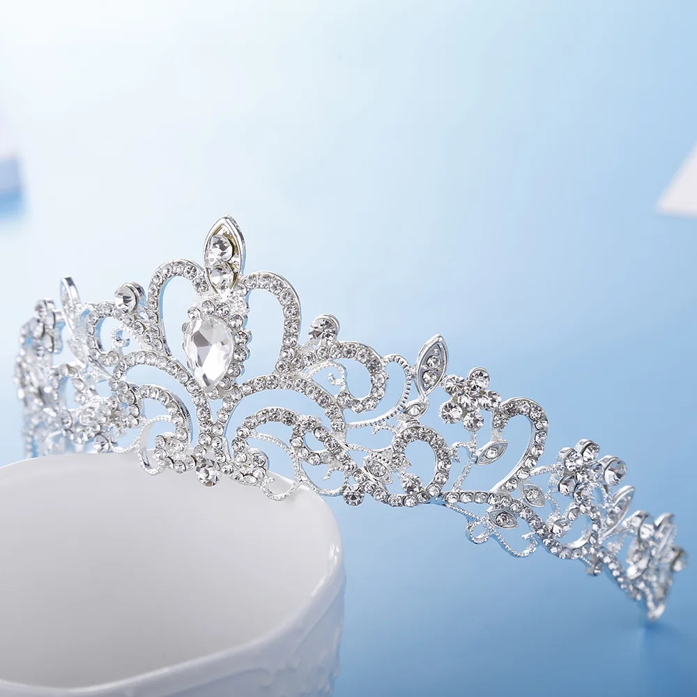 FARLENA покрытые серебром, изысканные лозы, корона, ожерелье, серьги, набор для невесты, Модный с кристаллами, со стразами, свадебные ювелирные наборы
