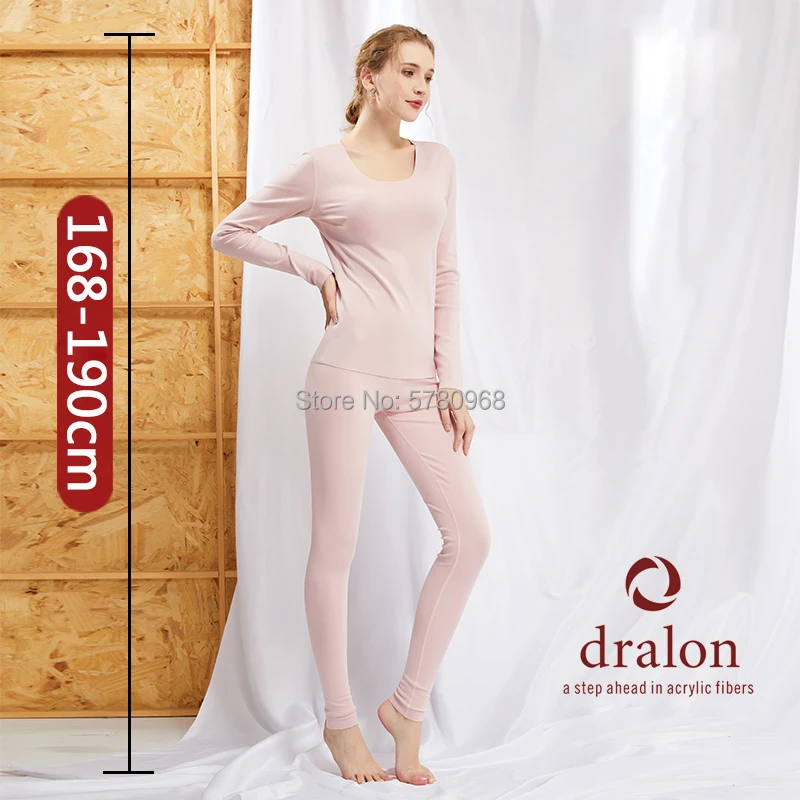 

Winter 168-190cm tall women traceless velvet thermal underwear lady warmer suit super big long heating clothing bottoming shirt