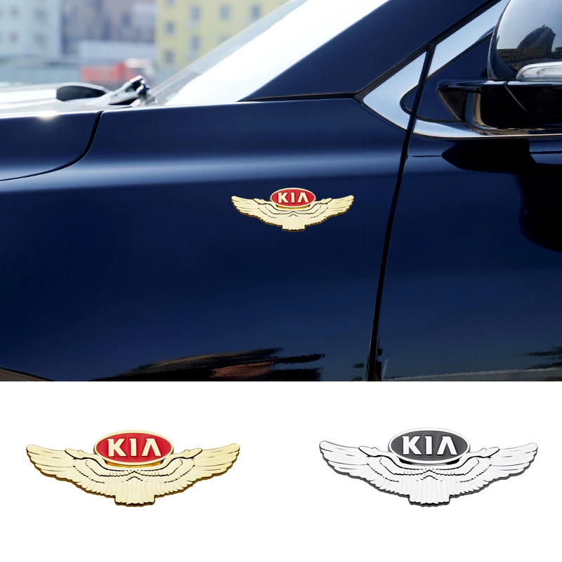 Автомобильная металлическая боковая наклейка с эмблемой для KIA RIO Sportage Sorento Optima