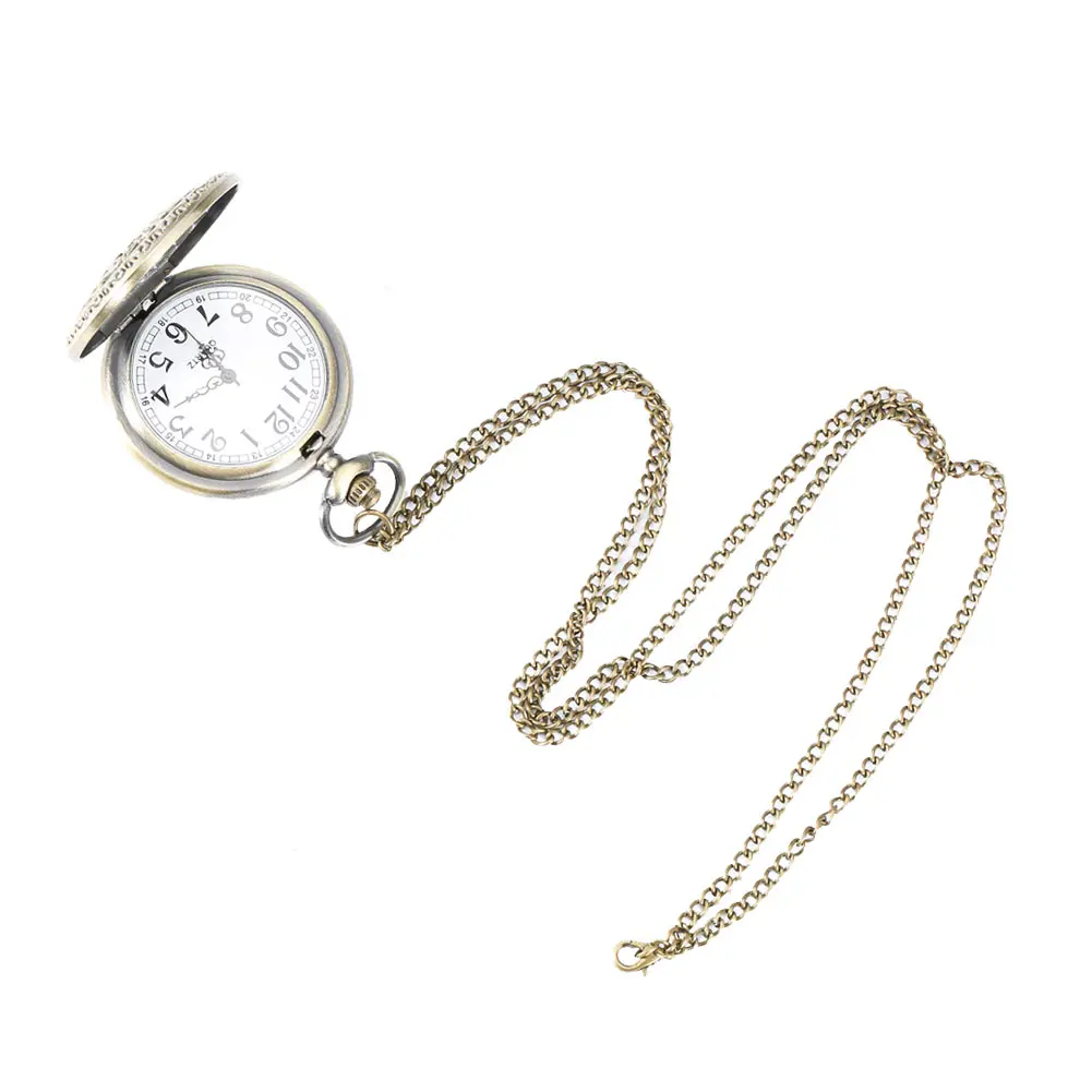 Винтажный кварцевый Карманный чехол с бабочкой и цветами подвеска для часов