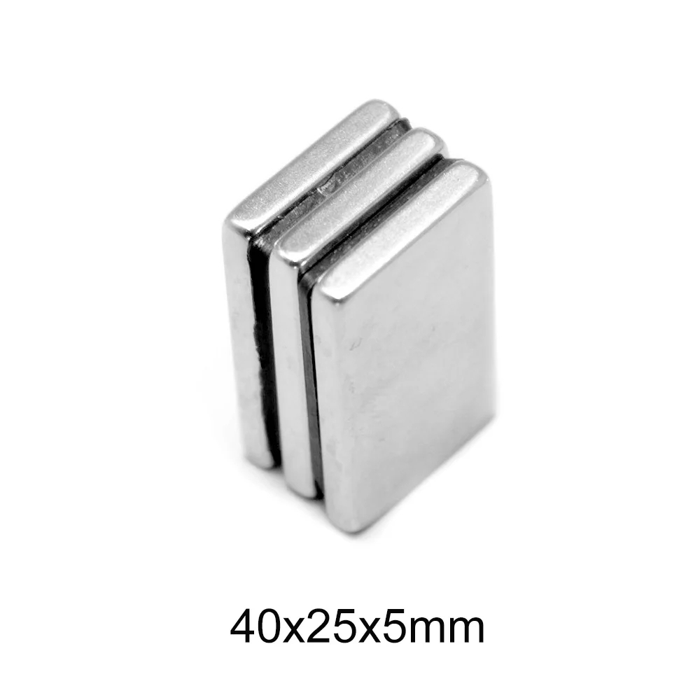 

Мощный Неодимовый магнит 40x25x5, 40x25 мм, 1/2/5 шт.