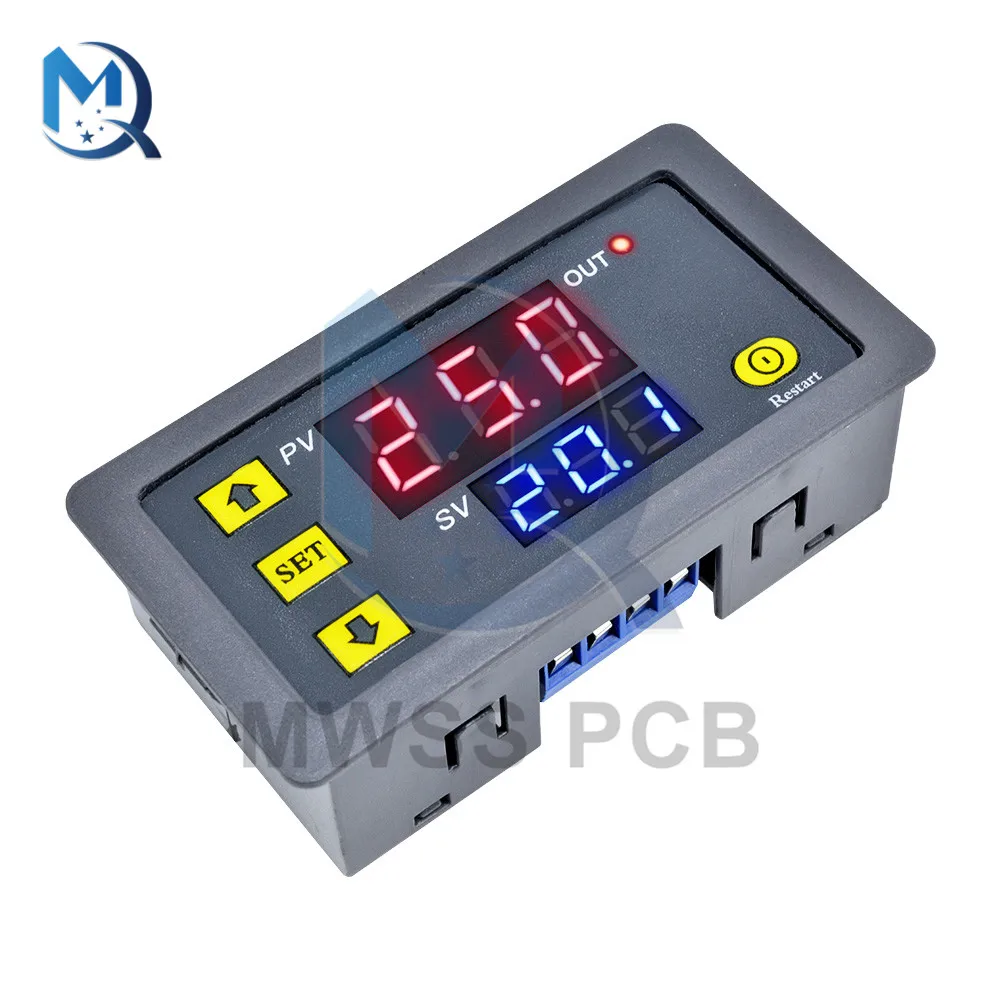

AC 110V 220V T3230 Timer Delay Relay Control Switch LED Digital Display Dual Cycle Adjustable Timing Relay Delay Switch DC 12V