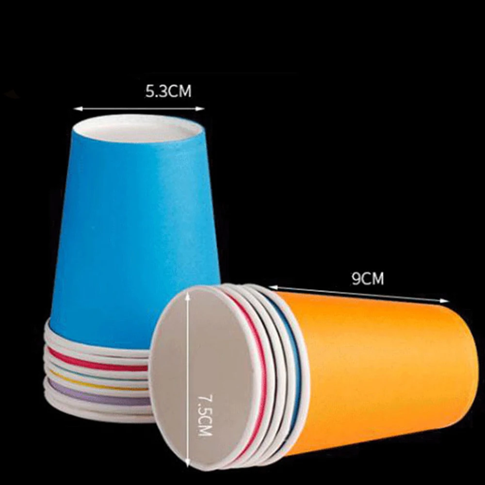 Вечерние одноразовые бумажные стаканы 10 шт. чистый цвет чашка для сока DIY