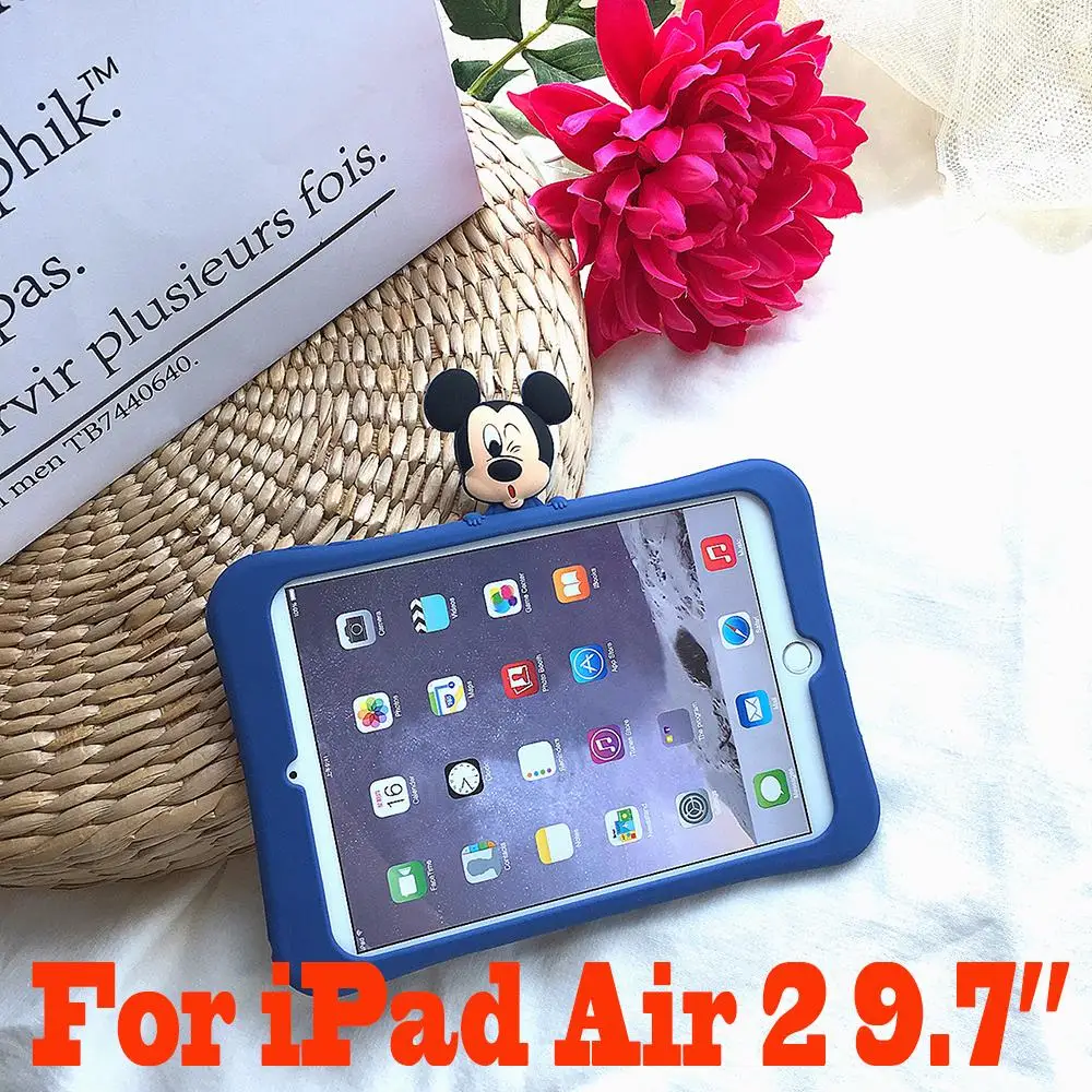 as photo Микки и Минни Маус кукла для iPad 9,7 Pro9.7/10,5 скрыть подставка силиконовый чехол Защитный Чехол Air 2/2/3/4 мини 7,9 Mini 5 корпус - Цвет: as photo