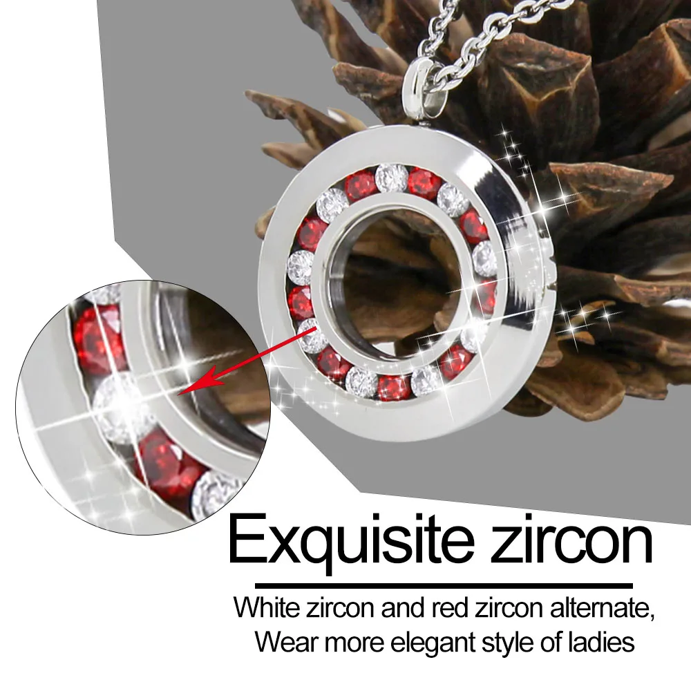 316L нержавеющая сталь благородный красный белый циркон круглый энергетический