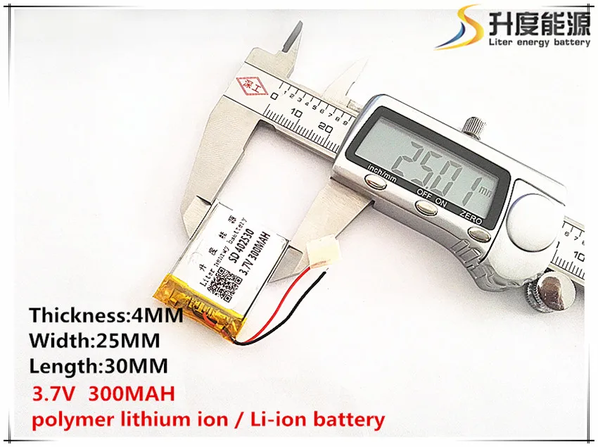 3 7 V 300mAh 402530 литий-полимерный литий-ионный аккумулятор для Mp3 MP4 MP5 GPS Мобильный