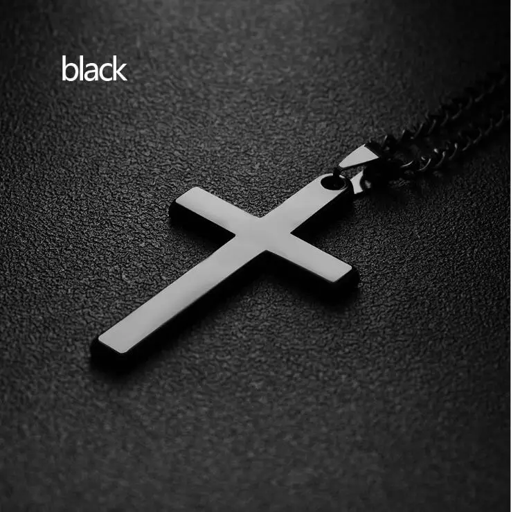 1PC Plated Cross Alloy Men Fashion Stainless Steel Chain Gift Necklace Jewelry High Quality Pendant Unisex Solid Color | Украшения и