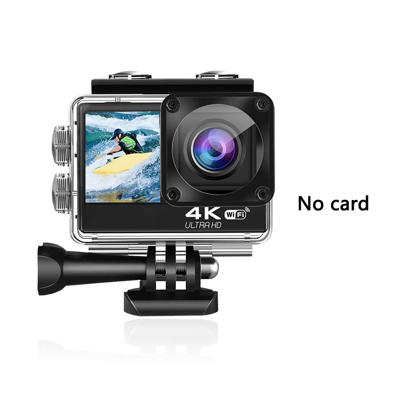

FCCWO H11 Action Camera 4K 60FPS 24MP 2.0 Touch LCD EIS Dual Screen WiFi Waterproof Remote Control 4X Zoom Go Sports pro Came