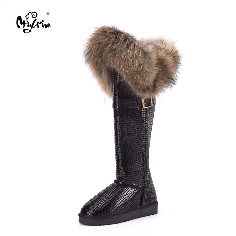 Бесплатная доставка Модные высокие зимние сапоги Botas Mujer Женская зимняя обувь из