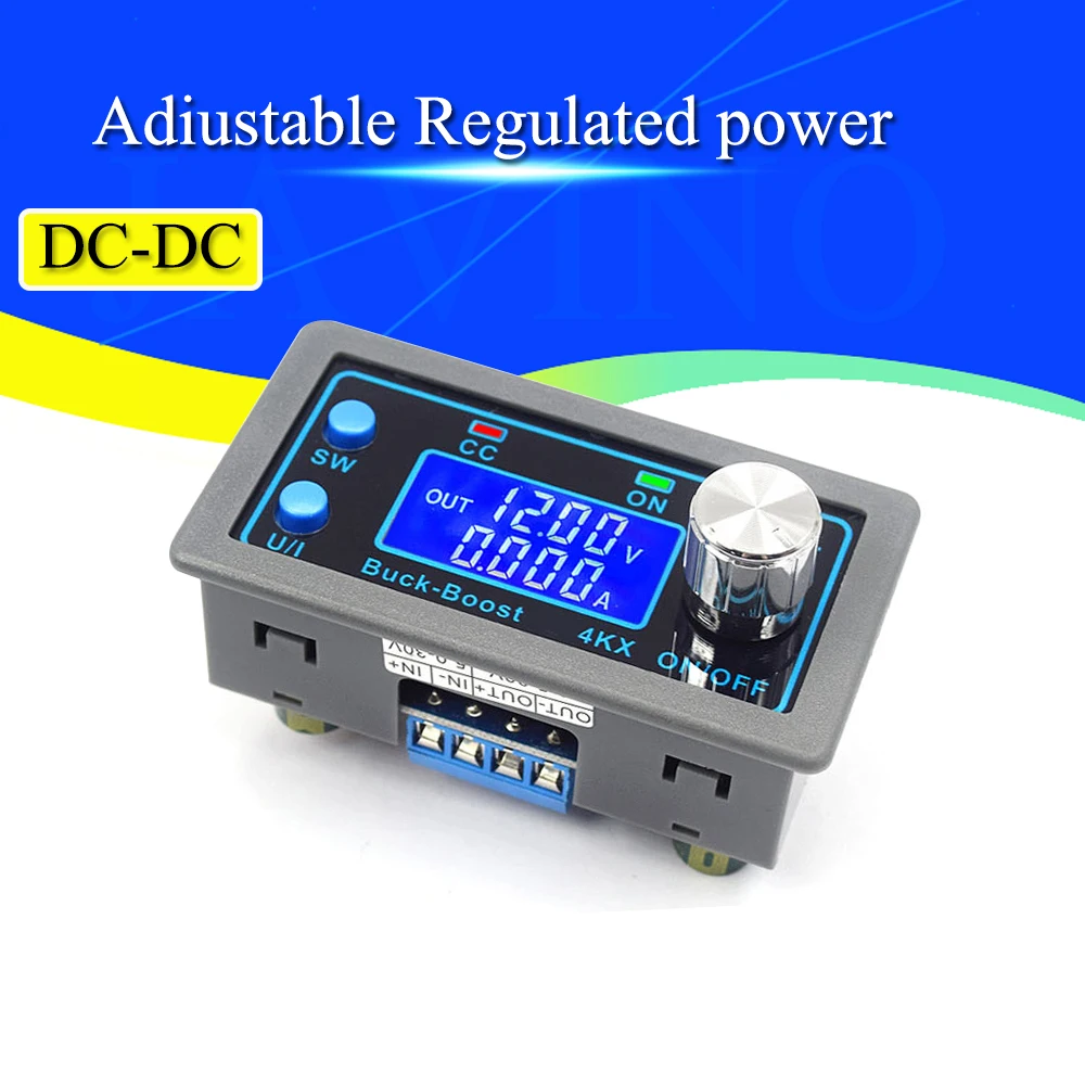 

DC-DC Buck Boost Converter CC CV 0.5-30V 4A 5V 6V 12V 24V Power Module Adjustable Regulated laboratory power supply