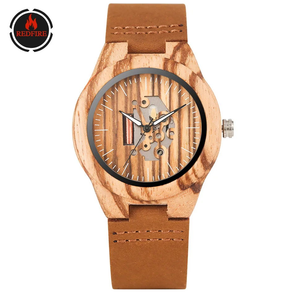 Часы женские кварцевые с деревянным циферблатом из натуральной кожи|Женские