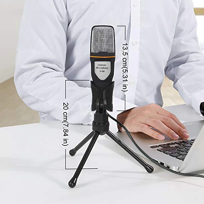USB-микрофон для ПК, игровой микрофон со штативом и кронштейном для записи подкастов и потокового мультимедиа от AliExpress WW