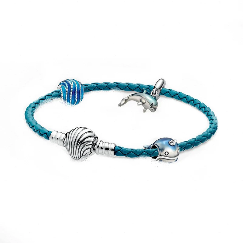 

Sea Animal Bracelet Set 100% 925 Sterling Silver Sea Animal Bracelet Set Fit European Charms Diy Jewelry
