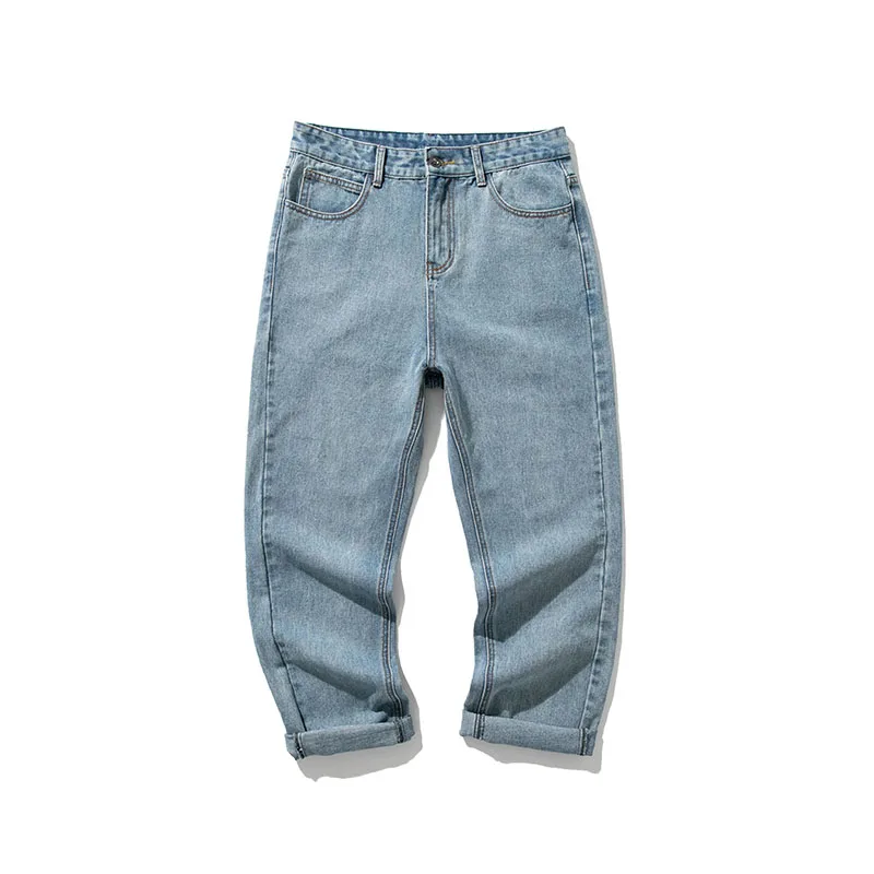 

Onnestun Men's Jeans New Fashion Straight Men Pants Hip Hop Retro Denim Trousers Man Hip Hop Harajuku Loose Jeans For Men