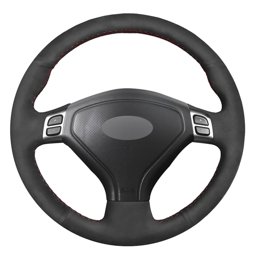 

Black Suede DIY Hand-stitched Car Steering Wheel Cover for Subaru Forester 2004-2006 Outback 2004 2005 Legacy 2004-2006