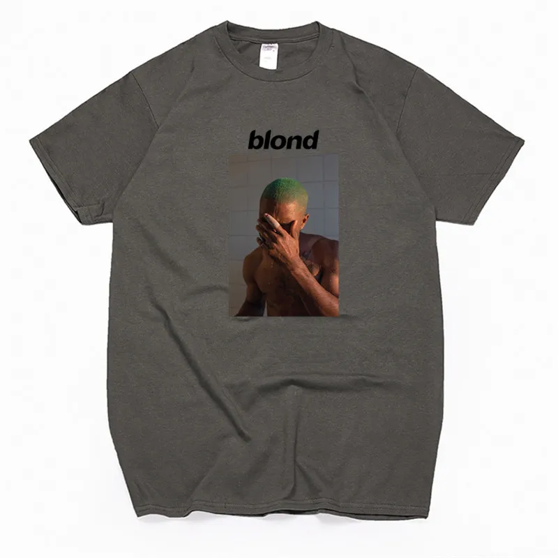T99B-deepgrey Мужская футболка Frank Ocean Blonde хип-хоп Rap, футболка унисекс, хлопок, футболка Homme Singer Harajuku, рубашка - Цвет: T99B-deepgrey