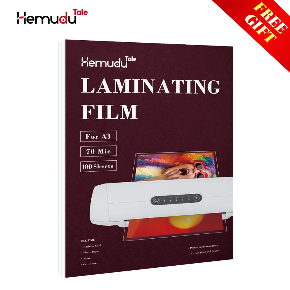 

70mic Laminating Film PET+EVA A3 for Photo/Files/Card/Picture Lamination roll Film Plastic Film 100 sheets