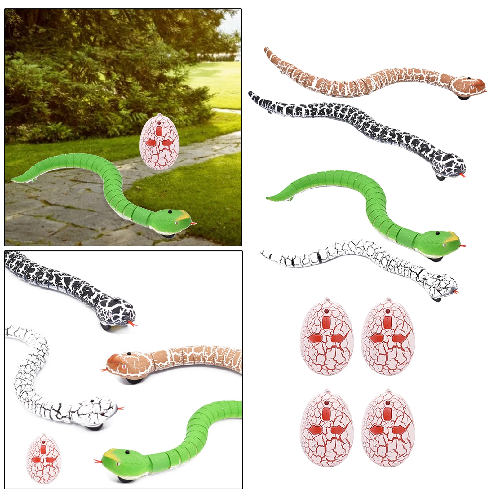 

Remote Control Snake Rattlesnake Animal Trick Terrifying Mischief Toy Halloween Birthday Gifts for Kids