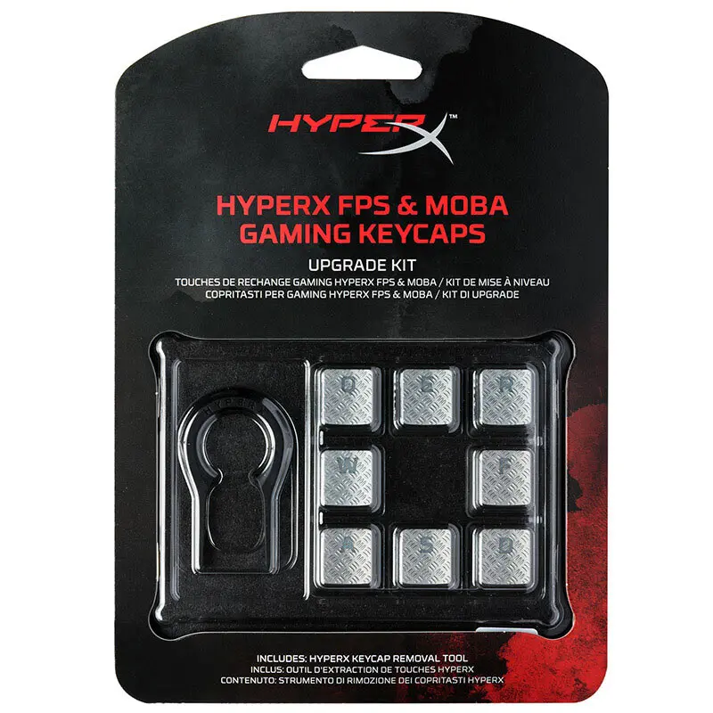 HXS-KBKC2 Kingston HyperX FPS& MOBA игровой ключ кепки обновленный комплект для RGB игровая механическая клавиатура геймера 8 шт. Серебряный титановый ключ s - Цвет: HXS-KBKC2