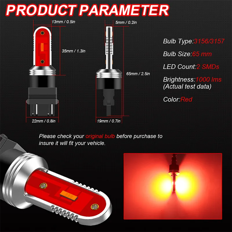 4 шт. автомобильный тормозной задний светильник парковочные лампы 12-24 В Красный