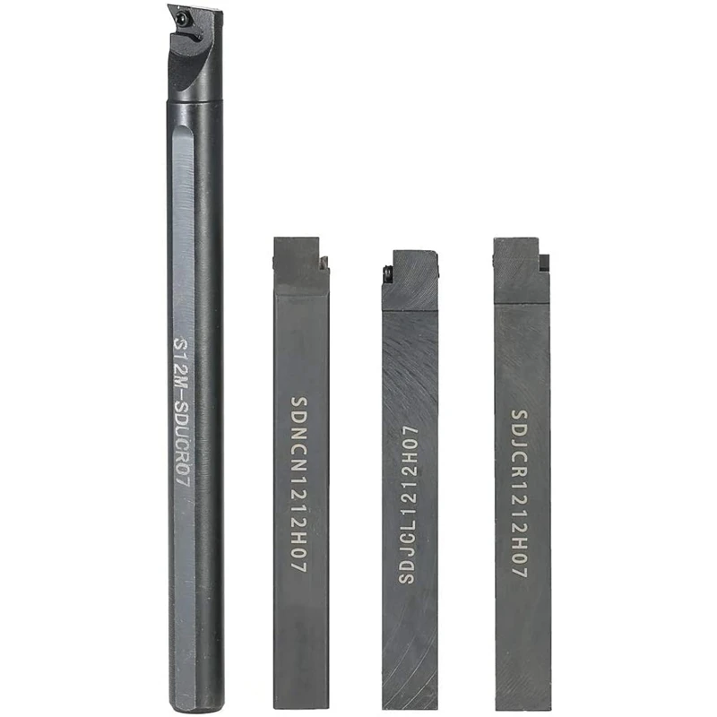 

HOT 4Pcs Shank Lathe Boring Bars Turning Tool Holder Set 10Pcs DCMT0702 Carbide Inserts 4Pcs Wrench Lathe CNC Turning Tools