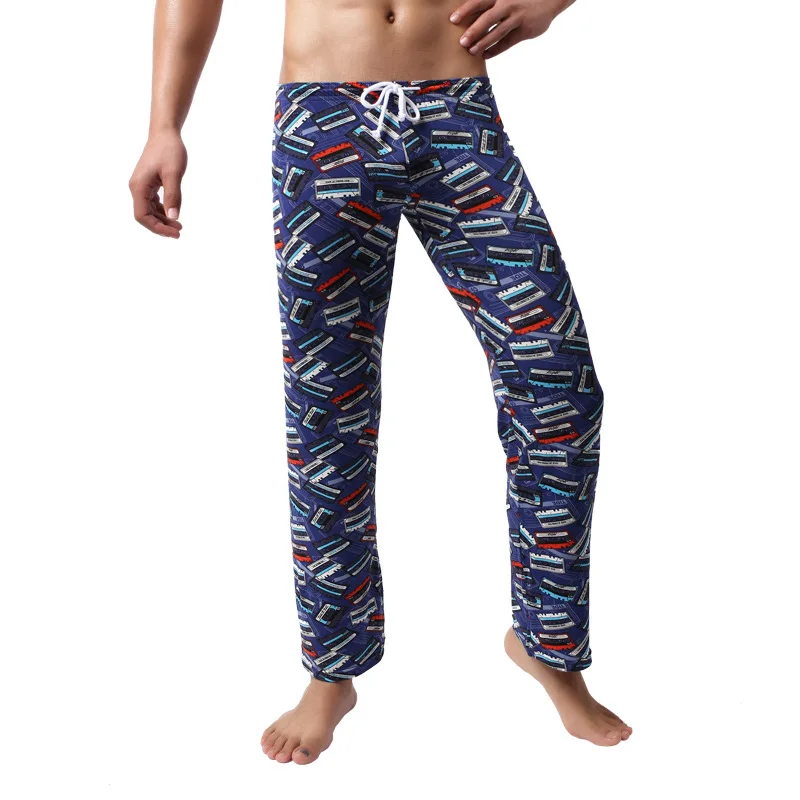 Пижамные штаны для мужчин домашняя одежда с забавным мультяшным принтом