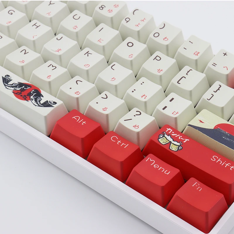 

Keycaps PBT Keycap 108 Key OEM Profile Japanese Element Dye Sublimation Cherry MX Mechanical Keyboard Key-Cap