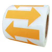 Orange Arrow Stickers Labels, 2"×1.25" Self-Adhesive Arrow Shape Signs,Total 500PCS Per Roll(Orange)