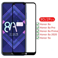 9d screen protector tempered glass case for huawei honor 9a 8a prime 2020 pro cover on honer 8 9 a a8 a9 protective phone coque