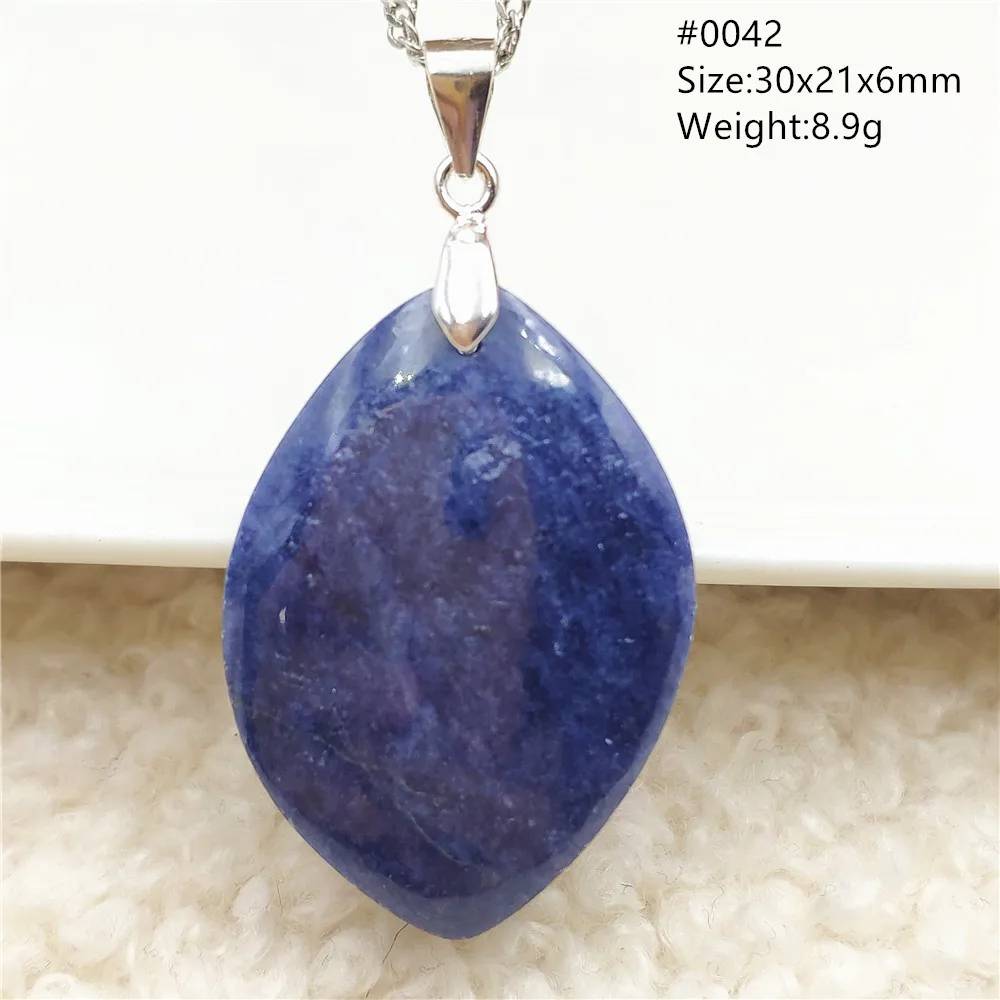 Кулон из натурального синего сапфира для женщин и мужчин сапфировые бусины