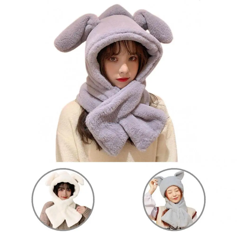 

Wide Application Functional Kitty Ear Plush Hat Scarf Diverse Styles Plush Hat Lovely Shooting Props
