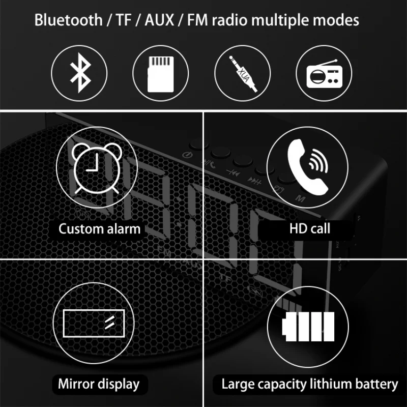 Портативный Bluetooth динамик беспроводной стерео музыкальный саундбокс сабвуфер с