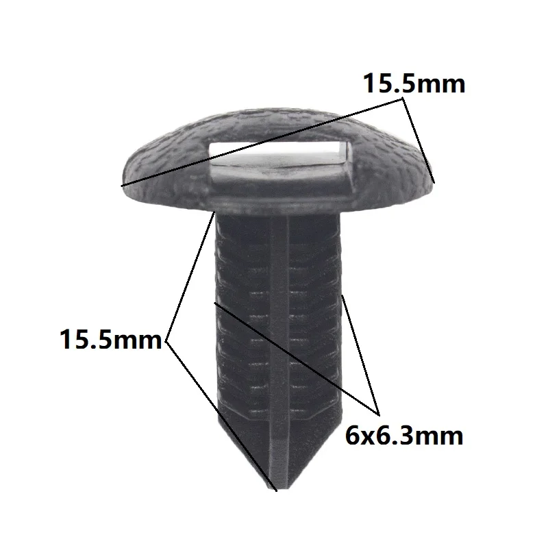 100PCS Автомобильные аксессуары для комплектов Toyota, коробка для авто, пластиковый бампер, крыло, багажник, удерживающий зажим, черный, застежка, заклепки - Название цвета: 100PCS
