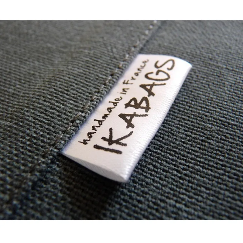 

300pcs High Quality Satin fabric Garment labels washing Custom cloting care label printed brand logo Woven Edges clothes tags