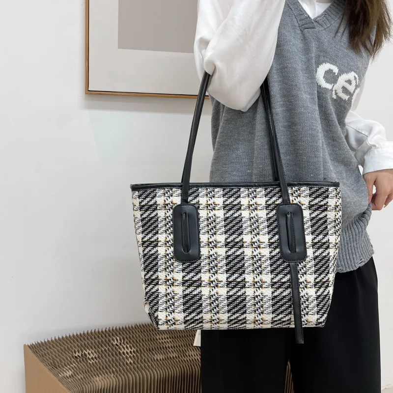 

Модная женская сумка для путешествий, Вместительная женская сумка для покупок, простая Сетчатая Сумка с узором под подмышки, повседневная ж...