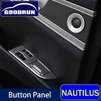 Car Rising Window Panel  for Lincoln NAUTILUS Car Door Handle Panel Window Rise Switch Button Cover Trim Auto Accessories