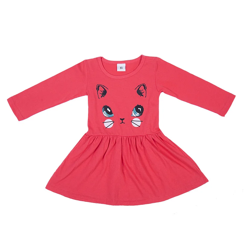 Платье принцессы для девочек летние хлопковые вечерние платья с длинным рукавом