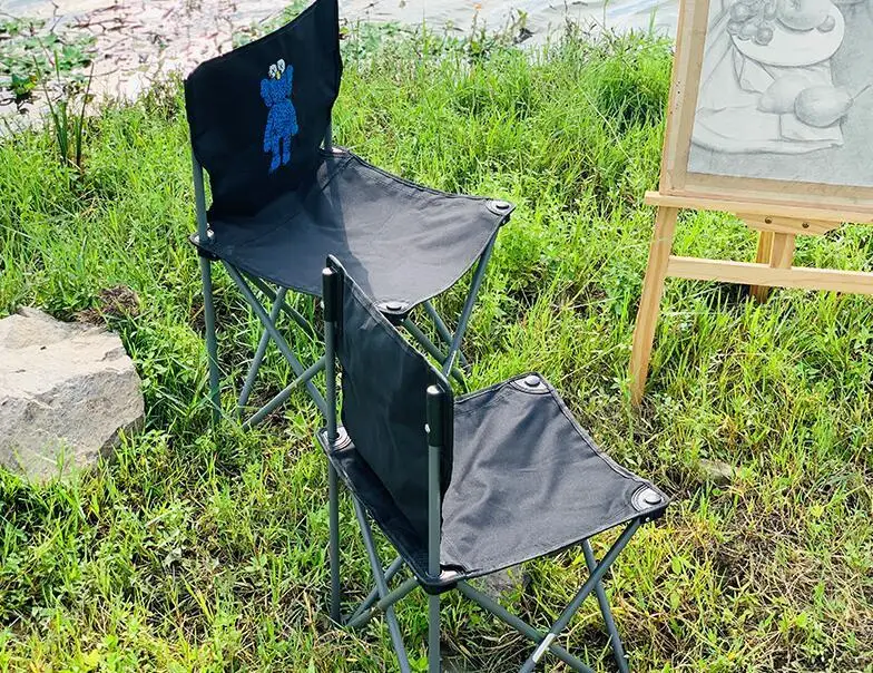 

Outdoor camping folding chair leisure chair fishing portable stool art sketch painting special back chair