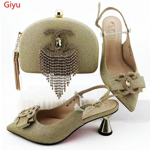 Doershow/Новое поступление комплект из свадебных туфель и сумочки в африканском